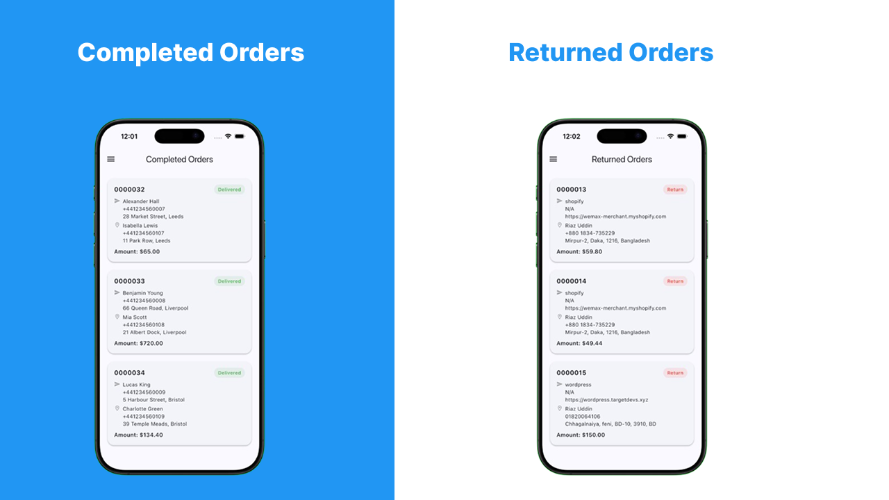 Complete & Return Orders